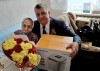 В преддверии 80-летия Победы побывали в гостях и вручили цветы, подарки, пакеты со сладостями труженице тыла Прилепской Марии Павловне и подростку войны Лазаревич Александре Абрамовне.